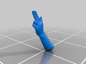 hand pointing 3d scan people 3d print model - Mito3D