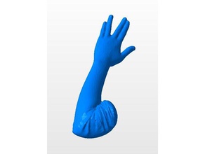 spock mão de digitalização pessoas braço a forma startrek starwars 3d print model - Mito3D