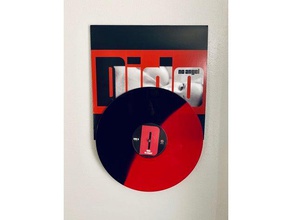 now playing record display decor records vinyl holder wall hanger 3d print model - Mito3D