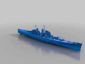 110 savaş gemisi ca-68 baltimore araç cruiser usn dünya gemileri büyüledi 3d print model - Mito3D