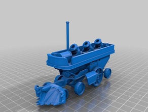ennllien steamtank anbg großen bombardiert Miniatur-rpg Fahrzeuge 3d print model - Mito3D