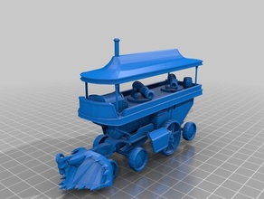 ennllien steamtank anbg big canons miniature rpg vehicles 3d print model - Mito3D