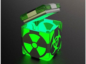 bioactive box 2 colors containers biohazard logo multicolor radioactive sign storage 3d print model - Mito3D
