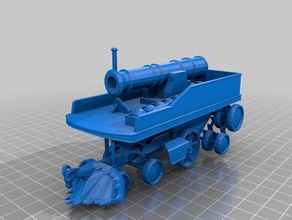 ennllien steamtank anbg tronçonnage gustav miniature rpg véhicules 3d print model - Mito3D