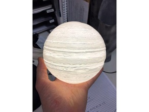 Jüpiter mm tbulb konuları açtı 3d baskı lamba Gece Işığı gezegen 3d print model - Mito3D
