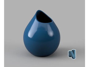 drop shape vase decor 3d print model - Mito3D