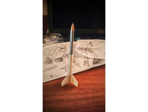 Bleistift-Rakete gadgets das Sorgerecht design designproject Schreibtisch desktop Tür logo Modell-Rakete Bleistift-Halter pla 3d print model - Mito3D