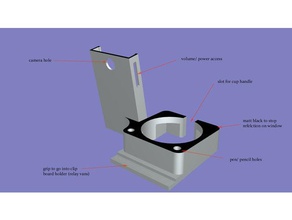 supporto di tazza deluxe può tenere anche per telefono i veicoli automotive accessori auto dashcam stand relè van 3d print model - Mito3D