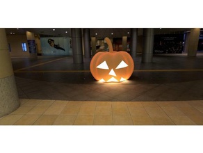 abóbora de halloween ok, sem apoio esculturas jack-o-lantern jack da lanterna lâmpada abajur 3d print model - Mito3D