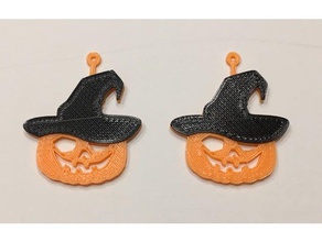 pumpkin earrings costume fashion halloween womens women 3d print model - Mito3D