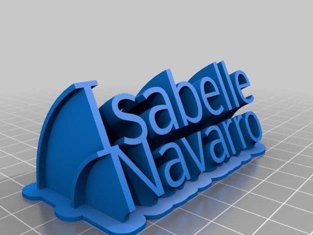 mi personalizados de barrido 2-nombre la línea placa oficina 3D print model - Mito3D