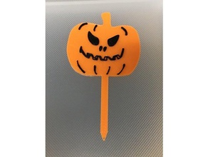 pumpkin cupcake pick1 cuisine à manger halloween décoration la citrouille d'halloween 3d print model - Mito3D
