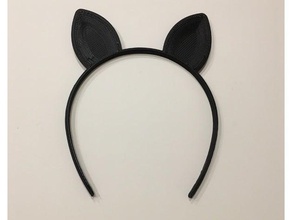 gato de orejas diadema el traje disfraz halloween 3d print model - Mito3D