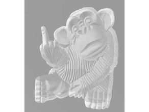 macaco esculturas animais esculpido o chimpanzé dedo 3d print model - Mito3D