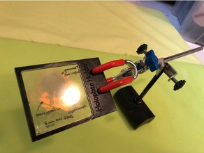 support de plaque d'holographie art outils l'optique montage plateholder 3d print model - Mito3D