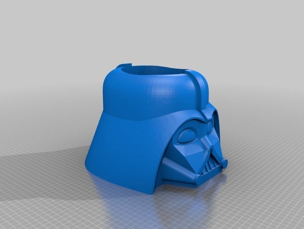 darth vader popcorn bowl food drink 3D print model - Mito3D