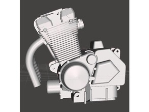 Gsx 1400 motor suzuki veículos gsx1400 moto 3d print model - Mito3D