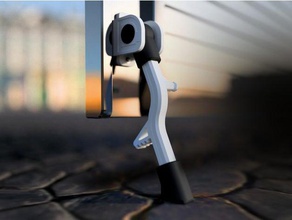 step-on door stopper my garage improvement outdoor garden door-stopper 3d print model - Mito3D