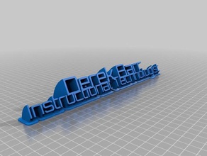 derek sweeping 2-line name plate office customized 3d print model - Mito3D