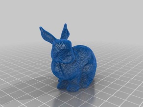 wireframe bunny animali 3d print model - Mito3D