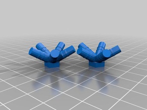 connecteurs pour le montage dun icosa&egravedre solide de platon avec des pailles les mathématiques icosadre l'icosaèdre openscad 3d print model - Mito3D
