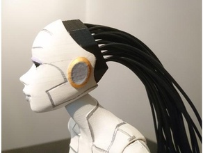 robótica de arame pedaço cabelo esculturas 3d print model - Mito3D