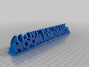 meine angepasste geschwungene Typenschild &ndash 2 Linien Schriftarten remix Zeichen logos 3d print model - Mito3D