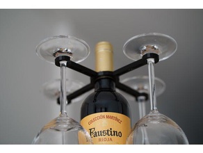 wine glass holder kitchen dining wineglass bottle 3d print model - Mito3D