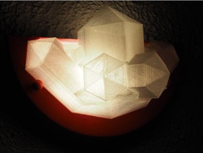 cristal mur lampshadeabat jour murale décor lampe 3d print model - Mito3D