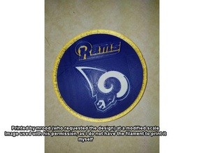 los angeles rams coaster kitchen dining 3d print model - Mito3D