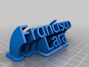 meine angepasste geschwungene Typenschild &ndash 2 Linien Schriftarten remix Zeichen logos 3d print model - Mito3D