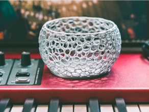 dupla arestas de voronoi recipientes tigela a decoração casa da vaso 3d print model - Mito3D