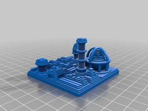 my customized futuristic city builder generator 4 art 3d print model - Mito3D