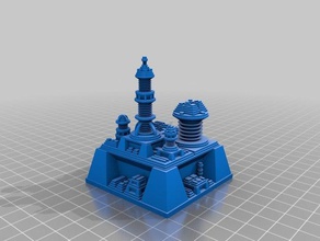 my customized futuristic city builder generator 5 art 3d print model - Mito3D