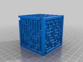 meu personalizados labirinto cubo gerador de puro openscad brinquedos jogos 3d print model - Mito3D