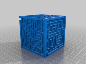 meu personalizados labirinto cubo gerador de puro openscad 1 brinquedos jogos 3d print model - Mito3D