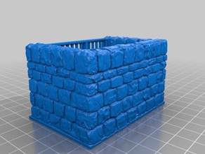openforge dungeon stone jail cell 2x3 toy game accessories dnd tiles miniatures pathfinder rpg tabletop terrain 3d print model - Mito3D