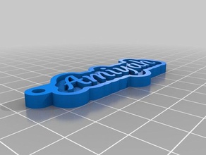 amiyah keychains customized 3d print model - Mito3D