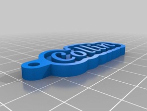 collin de porte-clés personnalisé 3d print model - Mito3D
