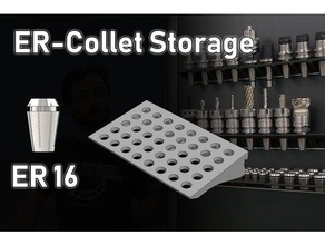 din-rail storage er16 collets tool holders boxes 3d print model - Mito3D