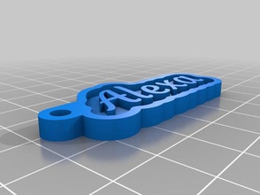 alexa Anahtarlık özelleştirilmiş 3d print model - Mito3D