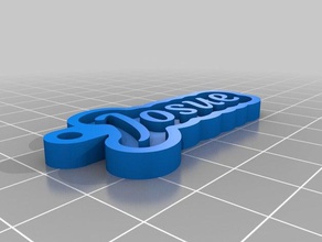 josue keychains customized 3d print model - Mito3D