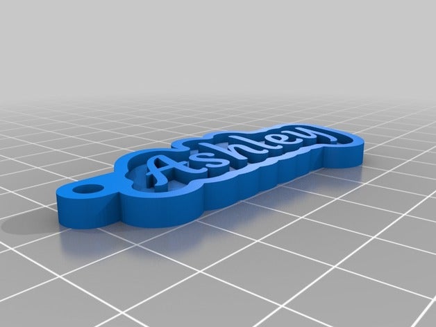 ashley de porte-clés personnalisé 3D print model - Mito3D