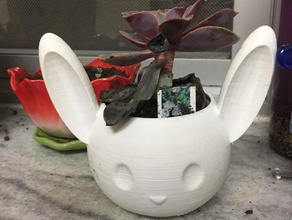 bunny fioriera all'aperto giardino 3d print model - Mito3D