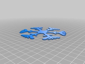 il mio personalizzato semplice fiocco di neve 2d arte 3d print model - Mito3D