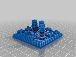 il mio personalizzato città futuristica generatore arte 3d print model - Mito3D