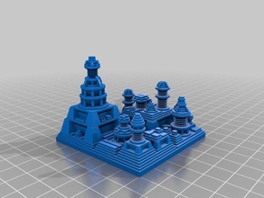 il mio personalizzato città futuristica generatore arte 3d print model - Mito3D
