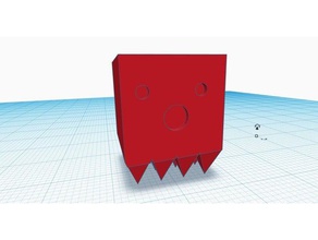 cute little box ghost toys games adorable cube scary shost small spike spikey spooky thorn tiny 3d print model - Mito3D