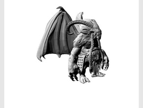 dragão demônio alado remix 3d impressão dragões dungeons dragons 3d print model - Mito3D