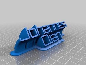 o nome office personalizado 3d print model - Mito3D